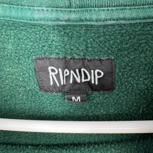 RipNDip Washed Hoodie Sweatshirt Adult Medium Green Embroidered - Picture 6 of 10
